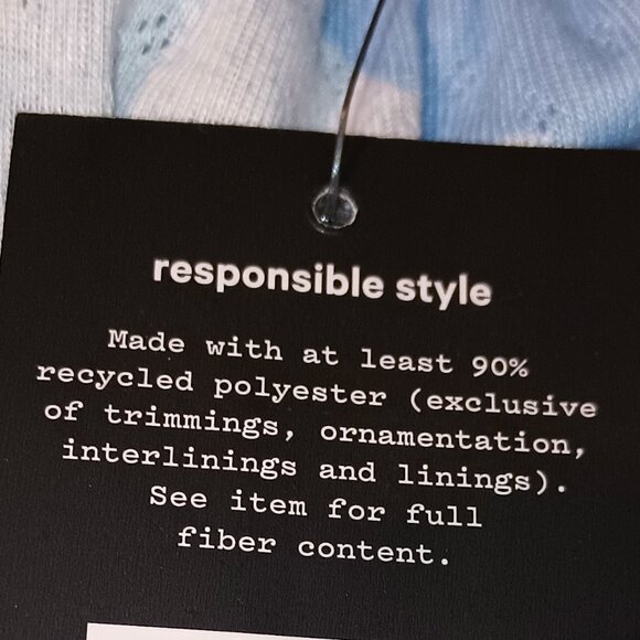 NEW Girls' 2pc Cloud' Pointelle Ruffle Tank Pajama Set - art class Light Blue XL - Picture 3 of 4